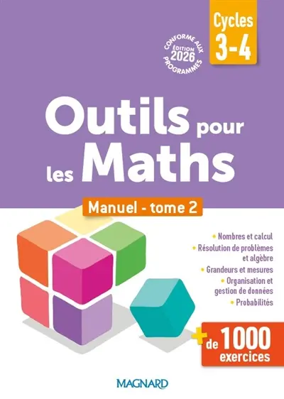 Outils pour les maths : cycles 2, 3, 4 : manuel. Vol. 2. Remédiation ULIS, SEGPA, RASED, UPE2A