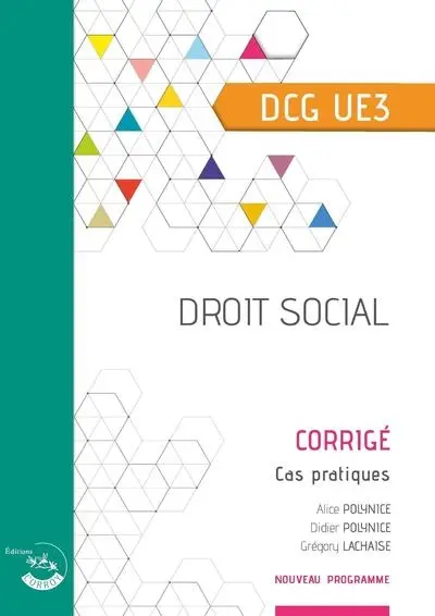 Droit social, DCG UE3 : corrigé, cas pratiques