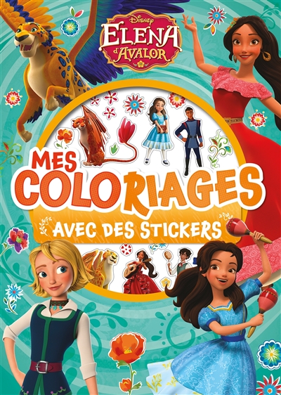 Elena d'Avalor : mes coloriages avec des stickers