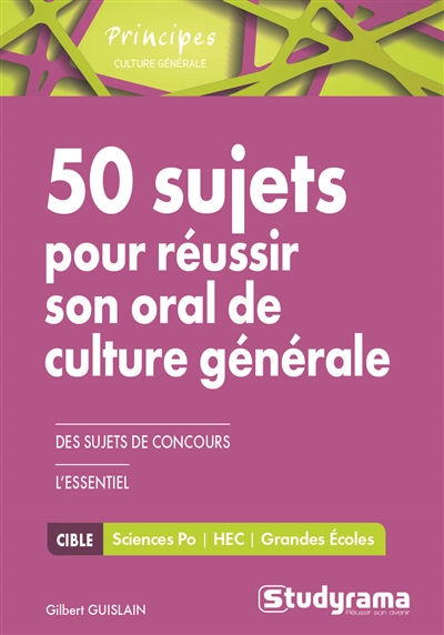 50 sujets pour réussir son oral de culture générale et 1.000 questions originales : Sciences-Po, HEC, grandes écoles