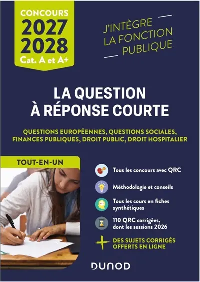 La question à réponse courte : droit européen, droit hospitalier, droit social, droit public, finances publiques La question à réponse courte : droit européen, droit hospitalier, droit social, droit public, finances publiques