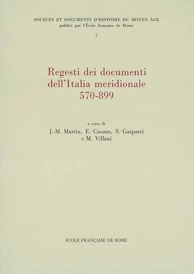 Regesti dei documenti dell'Italia meridionale, 570-589