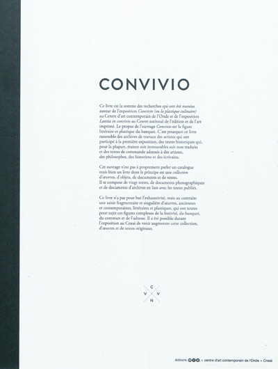 Convivio : a constructed world