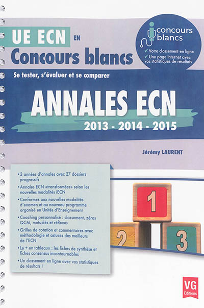 Annales ECN 2013, 2014, 2015