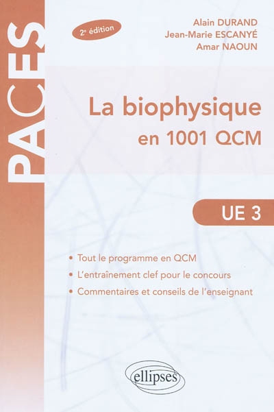 La biophysique en 1001 QCM : UE 3