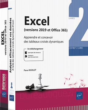 Excel (versions 2019 et Office 365) : apprendre et concevoir des tableaux croisés dynamiques : coffret 2 livres