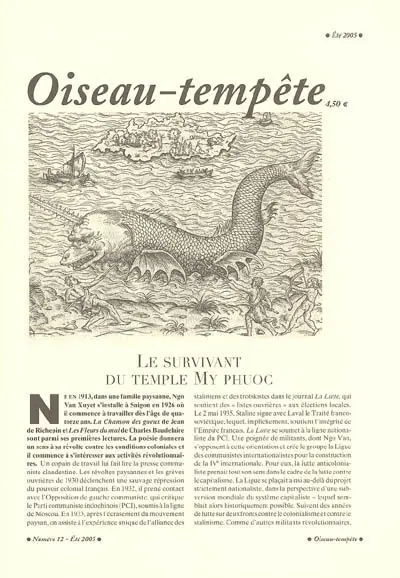 Oiseau-tempête, n° 12