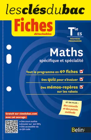 Maths terminale ES : spécifique et spécialité : nouveau programme