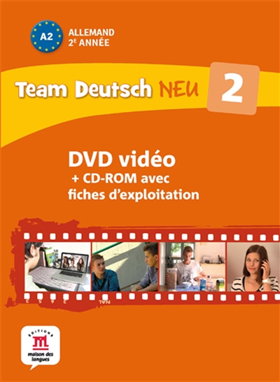 Team Deutsch neu 2, allemand 2e année, A2 : DVD vidéo + CD-ROM avec fiches d'exploitation