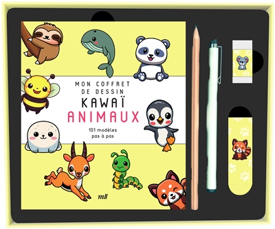 Mon coffret de dessin kawaï : animaux