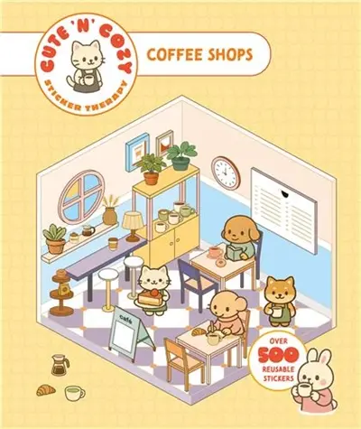 Cute ´n´ Cozy Sticker Therapy : Coffee Shops