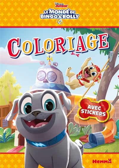 Le monde de Bingo & Rolly : coloriage avec stickers