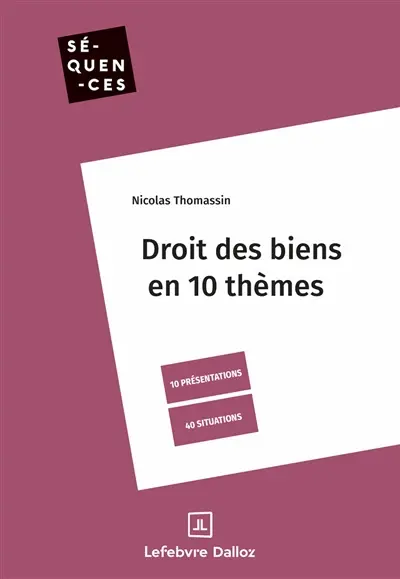 Droit des biens en 10 thèmes : 10 présentations, 40 situations