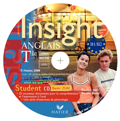 Insight anglais terminale : CD audio élève de remplacement