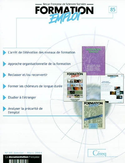 Formation emploi, n° 85