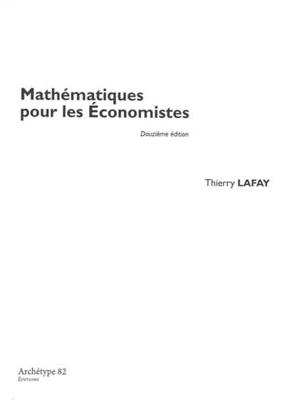 Mathématiques pour les économistes L2 : 2021-2022