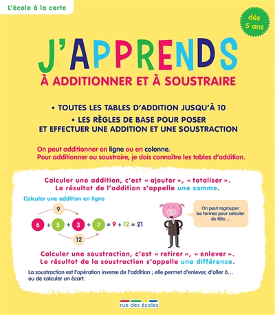 J'apprends à additionner et à soustraire