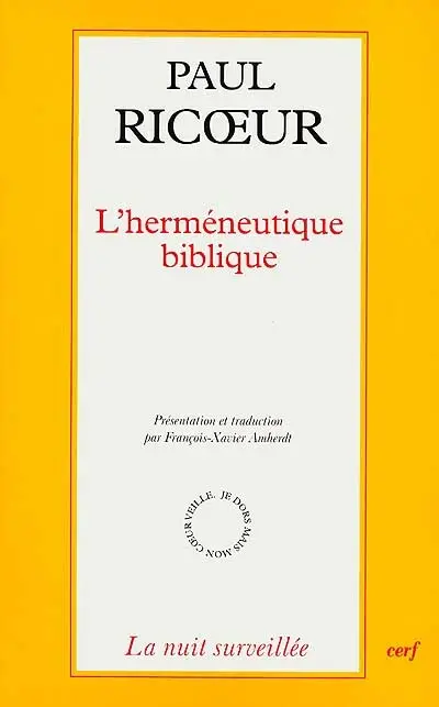 L'herméneutique biblique