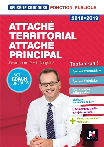 Attaché territorial, attaché principal : externe, interne, 3e voie, catégorie A : 2018-2019