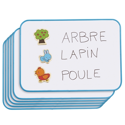 Ardoises blanches magn R°/V°x6