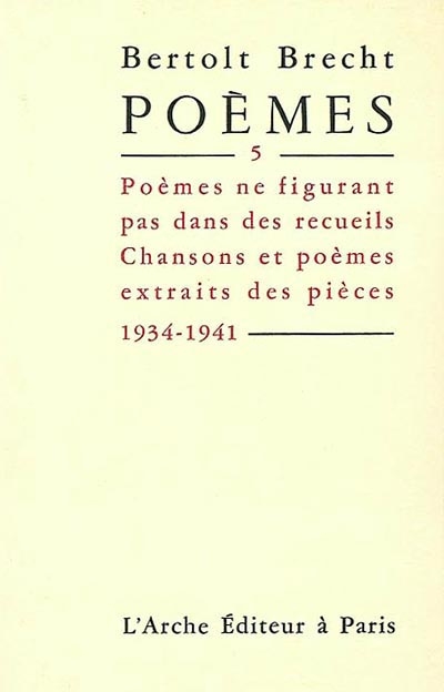 poèmes. vol. 5. 1934-1941