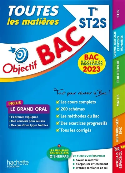 Toutes les matières terminale ST2S : bac 2023 : nouveaux programmes