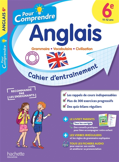 Pour comprendre, anglais 6e, 11-12 ans : cahier d'entraînement
