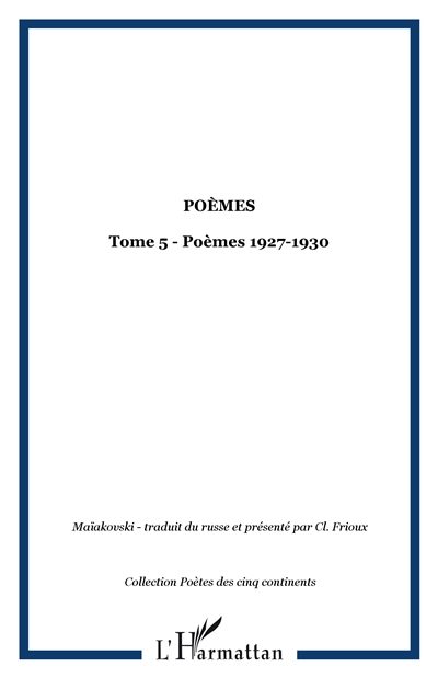 Poèmes. Vol. 5. 1927-1930
