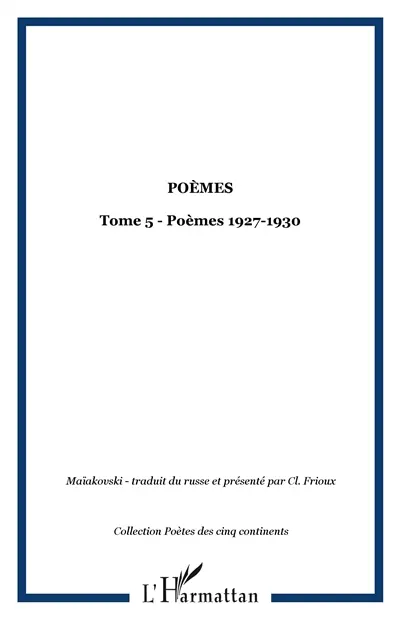 Poèmes. Vol. 5. 1927-1930