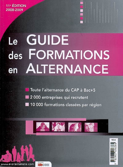 Le guide des formations en alternance : 2008-2009