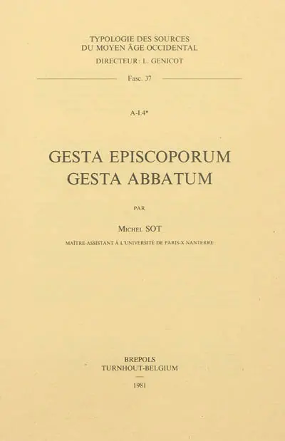 Gesta episcoporum, gesta abbatum