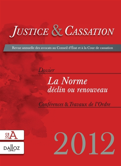 Justice & cassation, n° 2012