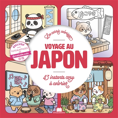 Voyage au Japon : 43 instants cosy à colorier
