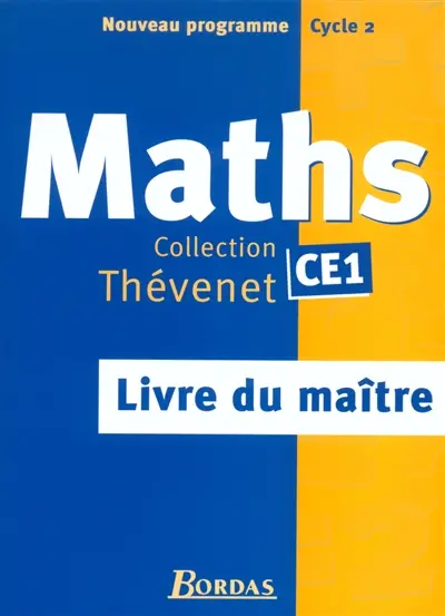 Maths : livre du maître, CE1