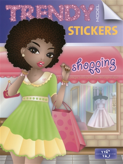 Trendy model : shopping stickers