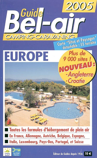 Guide Bel-air Europe 2005 : camping-caravaning