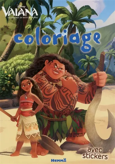 Vaiana : coloriage avec stickers