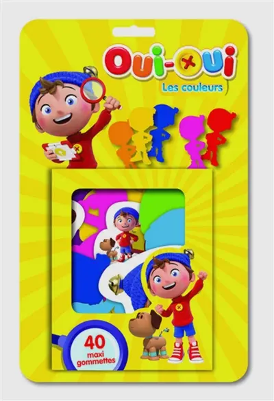 Oui-Oui : les couleurs : 40 maxi gommettes