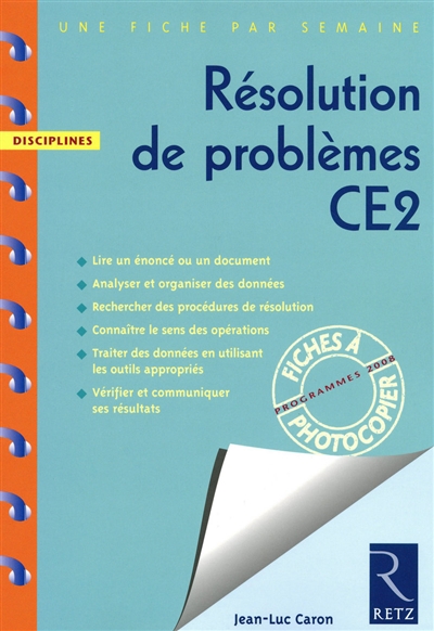 Résolution de problèmes CE2 : programmes 2008