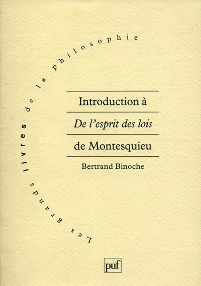 Introduction à De l'esprit des lois de Montesquieu