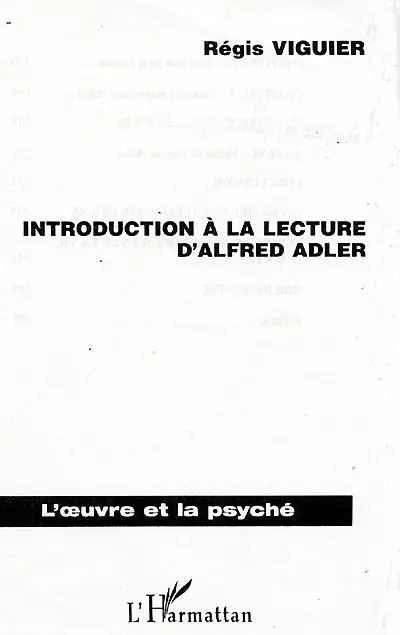 Introduction à la lecture d'Alfred Adler