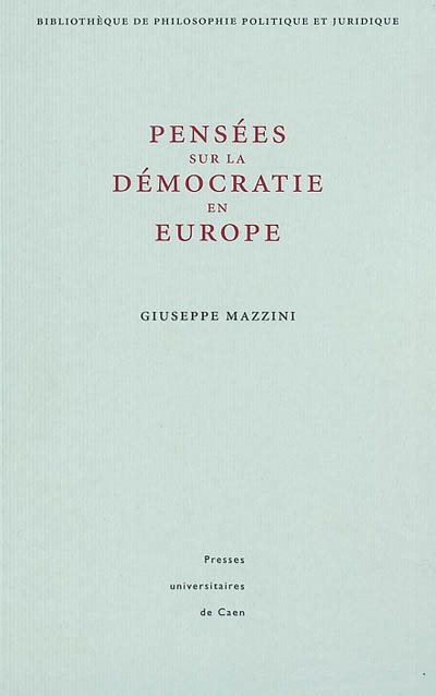 Pensées sur la démocratie en Europe