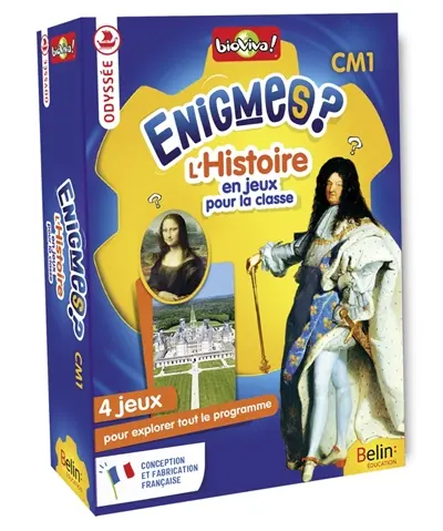 Enigmes ? : l'histoire en jeux pour la classe, CM1 : 4 jeux pour explorer tout le programme