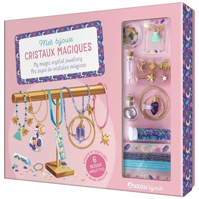Mes bijoux cristaux magiques : 6 bijoux amulettes. My magic crystal jewellery : 6 pieces of jewellery!. Mis joyas de cristales magicos : 6 joyas amuleto!