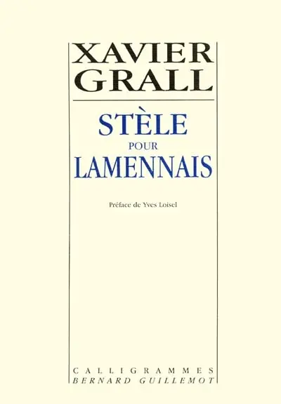 Stèle pour Lamennais