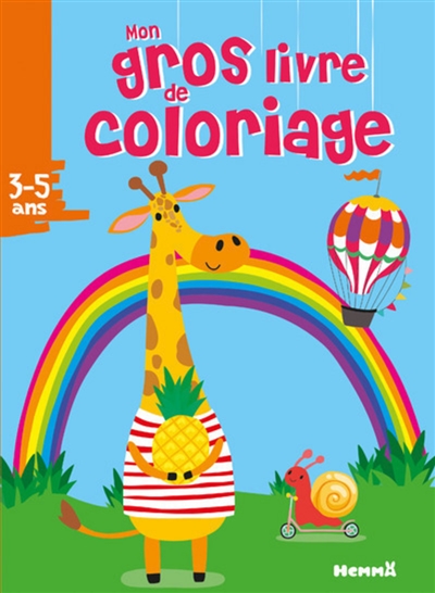 Mon gros livre de coloriage : 3-5 ans : girafe