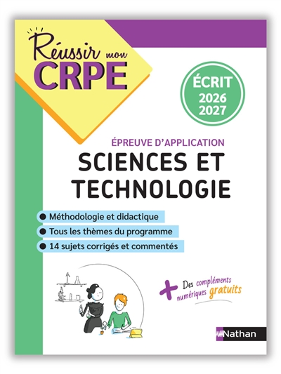 Sciences et technologie : épreuve d'application : écrit 2026-2027