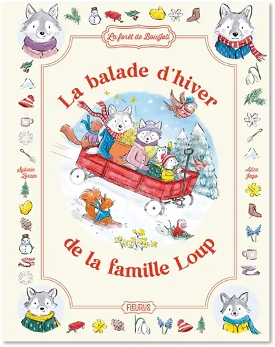 La balade d'hiver de la famille Loup