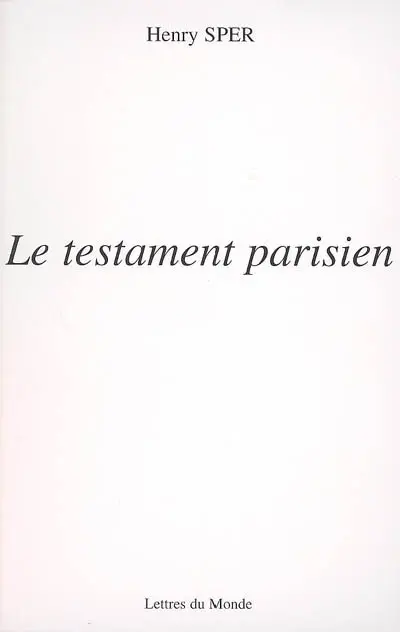 Le testament parisien