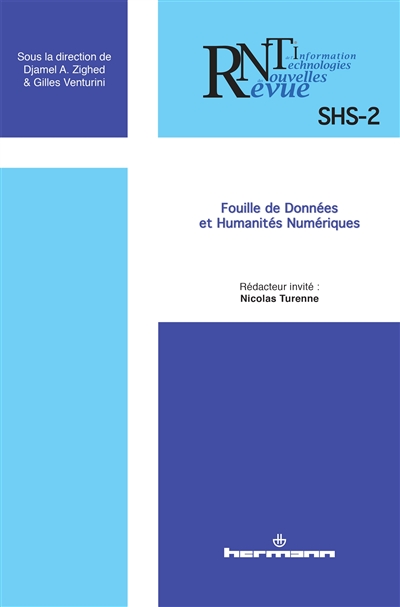 revue des nouvelles technologies de l'information, n° shs-2. fouille de données et humanités numériques